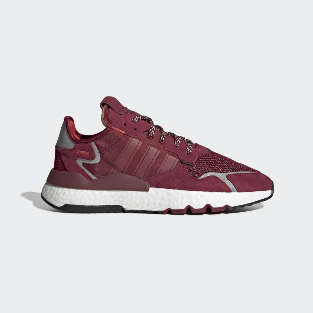 Adidas Men's Nite Jogger Originals Shoes Burgundy/White Ireland EE5870